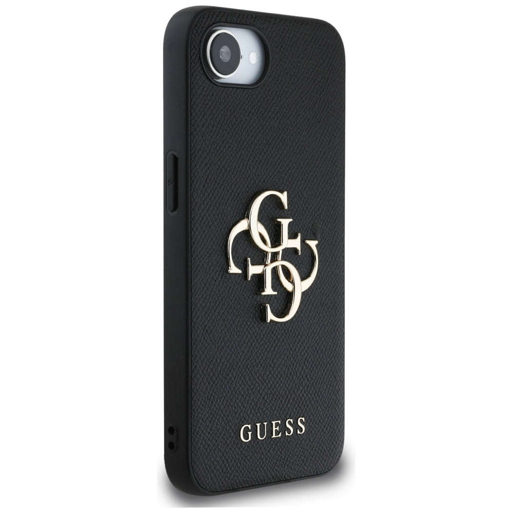 Futrola za Apple iPhone 17e / 16e, Guess, 4G Grained Big and Classic Logo, Crna