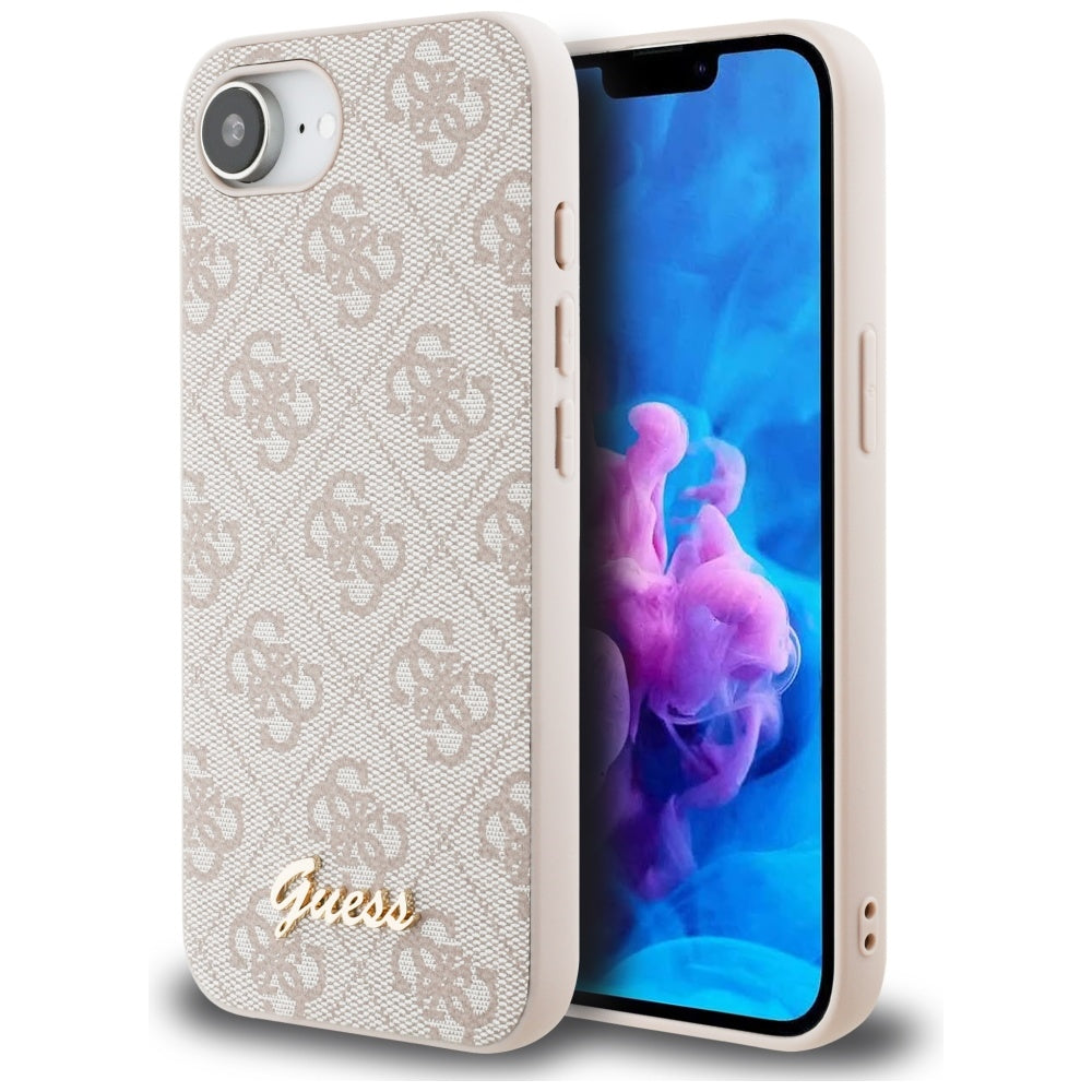 Futrola za Apple iPhone 17e / 16e, Guess, 4G Script Logo, Roze