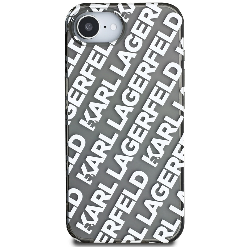Futrola za Apple iPhone 17e / 16e, Karl Lagerfeld, IML Luxury Silver Fullover Logo, Srebrna