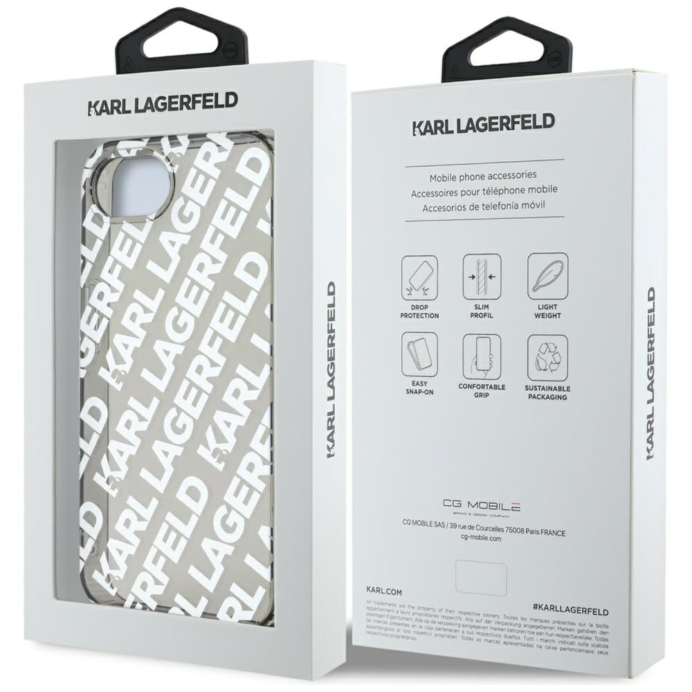 Futrola za Apple iPhone 17e / 16e, Karl Lagerfeld, IML Luxury Silver Fullover Logo, Srebrna