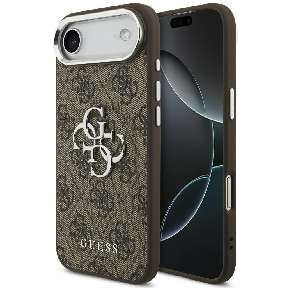 Futrola za Apple iPhone 17 Air, Guess, Big 4G Logo Classic, Braon Srebrna