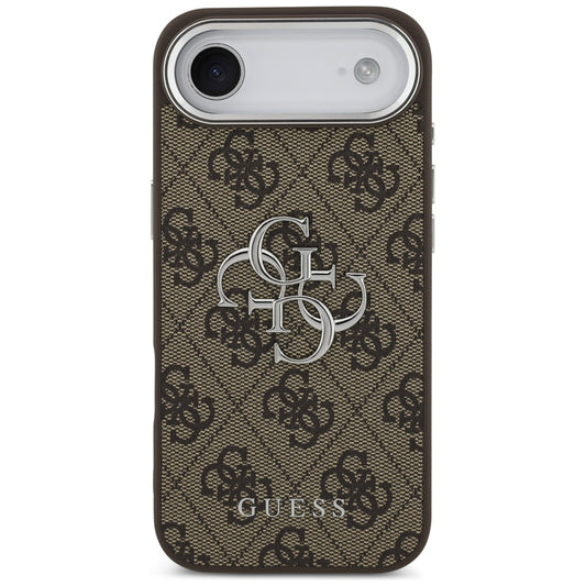 Futrola za Apple iPhone 17 Air, Guess, Big 4G Logo Classic, Braon Srebrna