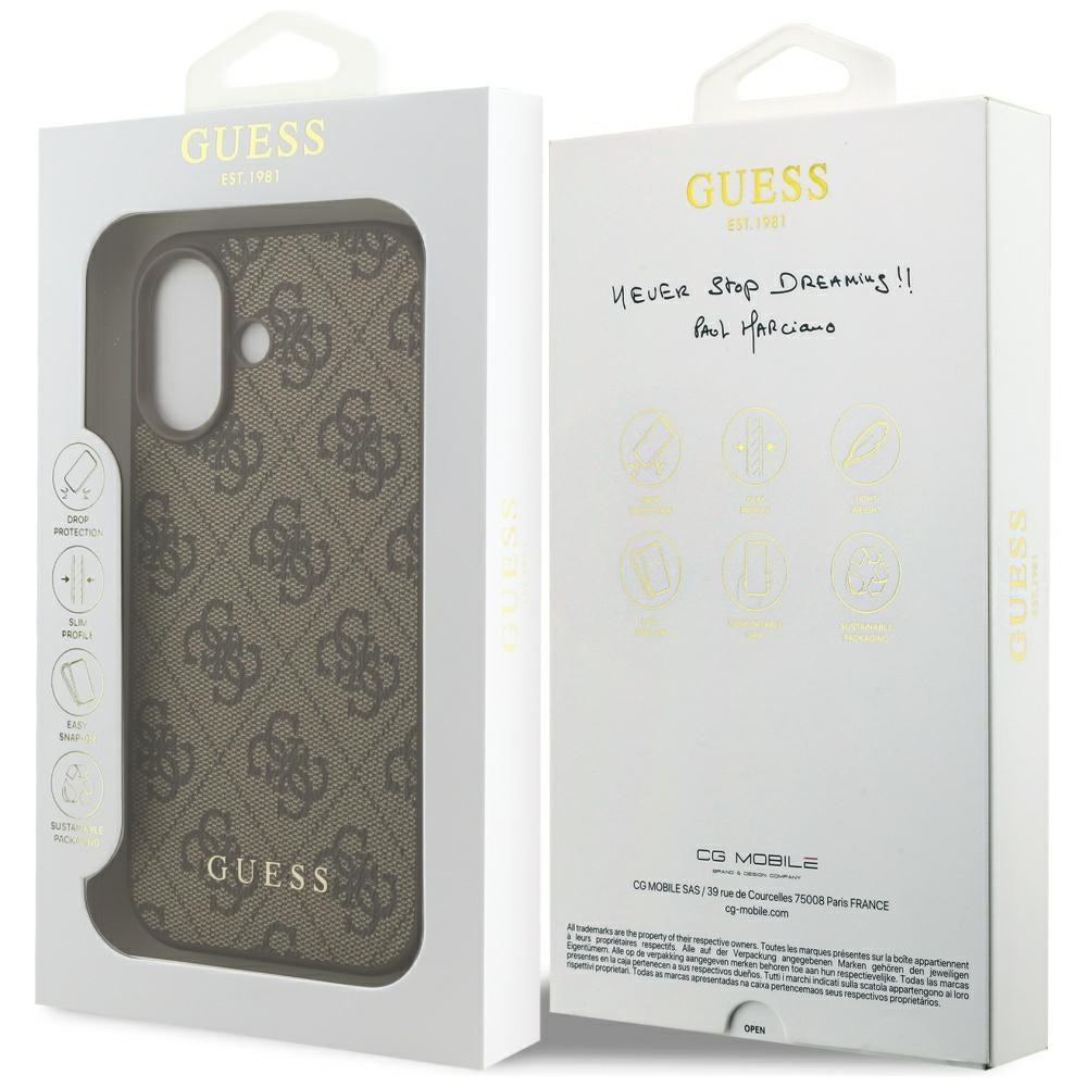 Futrola za Apple iPhone 17, Guess, 4G Classic, Braon