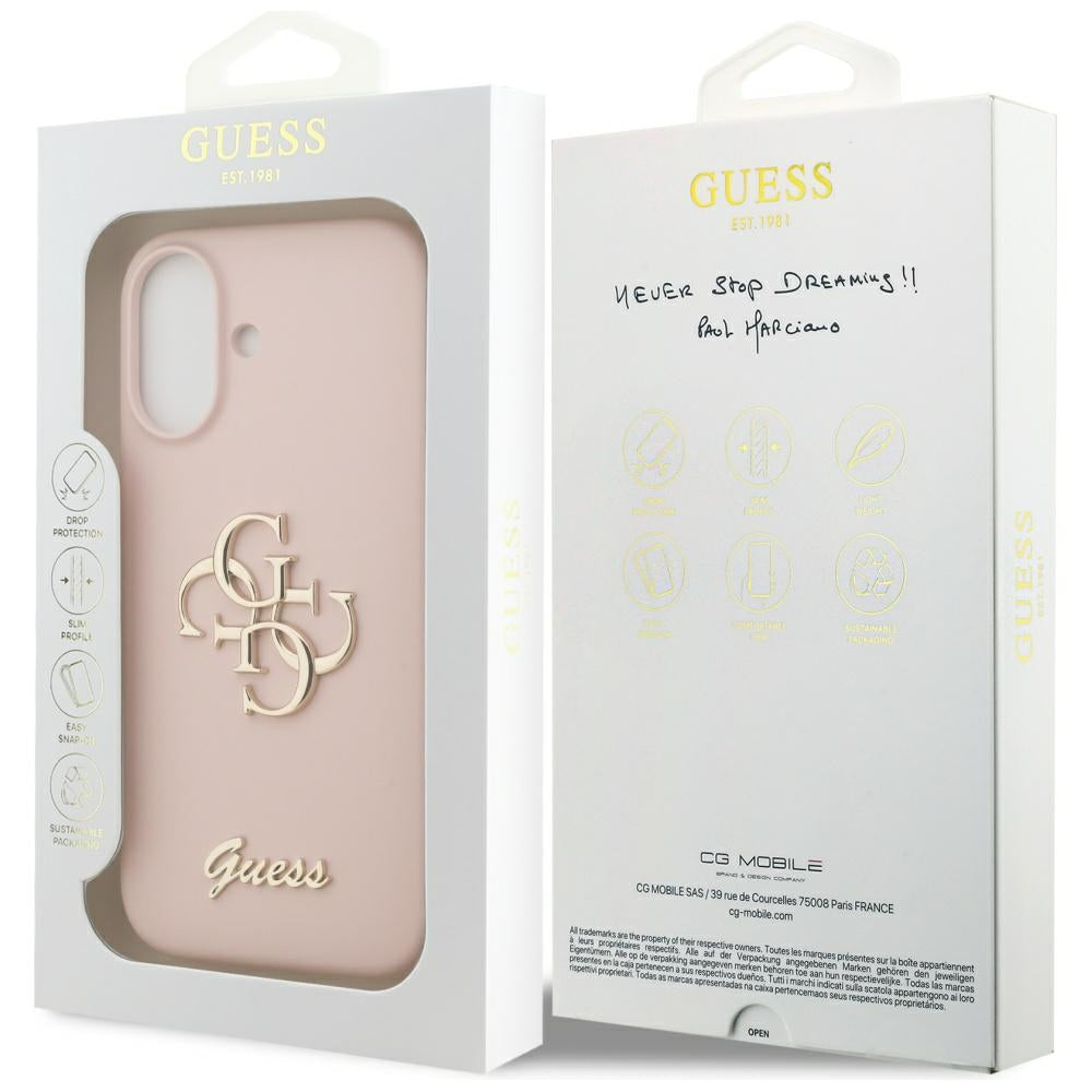 Futrola za Apple iPhone 17, Guess, Big 4G Script, Svetlo Roze