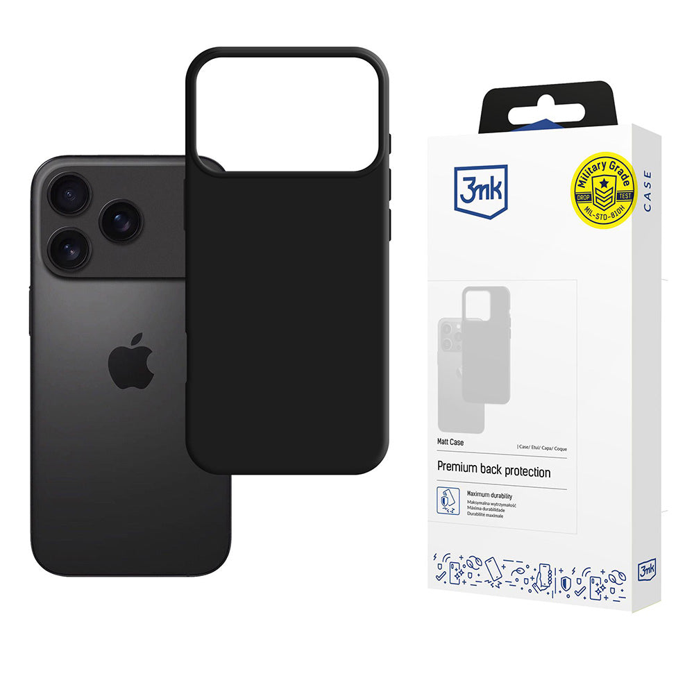 Futrola za Apple iPhone 17 Pro, 3MK, Crna Mat