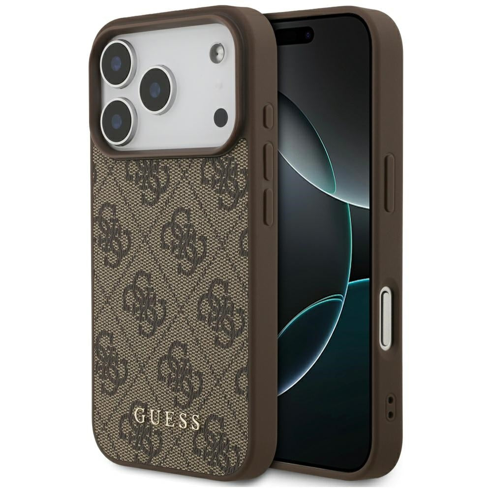 Futrola za Apple iPhone 17 Pro, Guess, 4G Classic, Braon