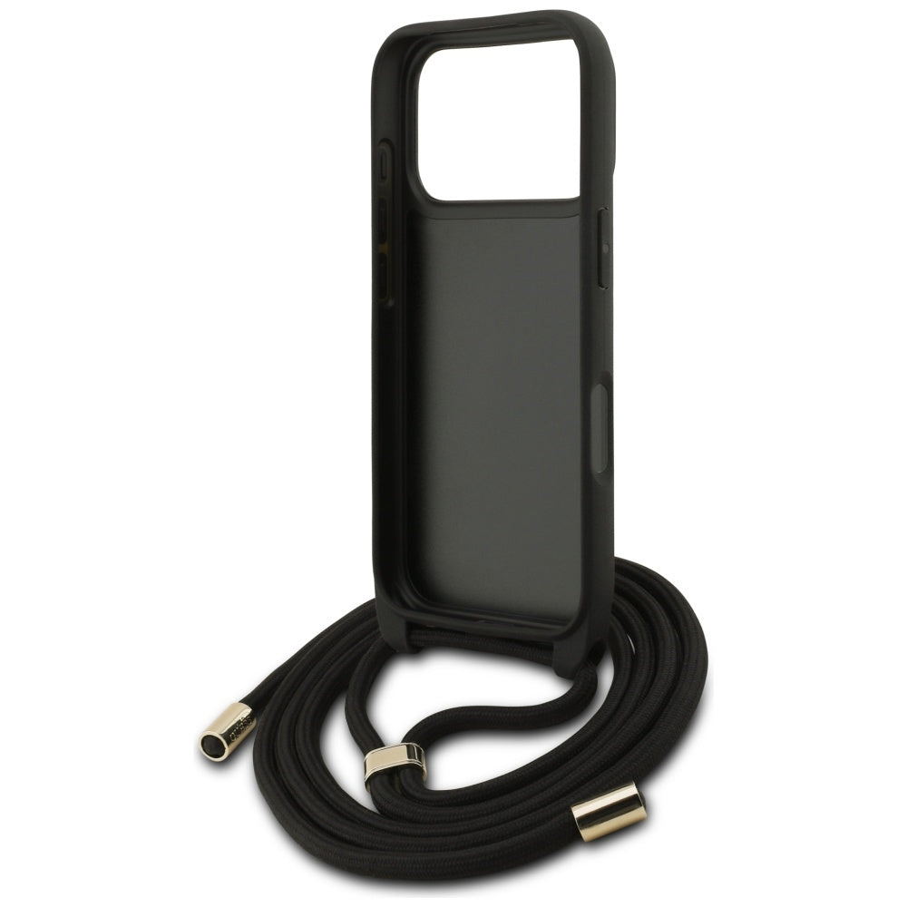 Futrola za Apple iPhone 17 Pro, Guess, Crossbody Cord 4G Big Log, Crna