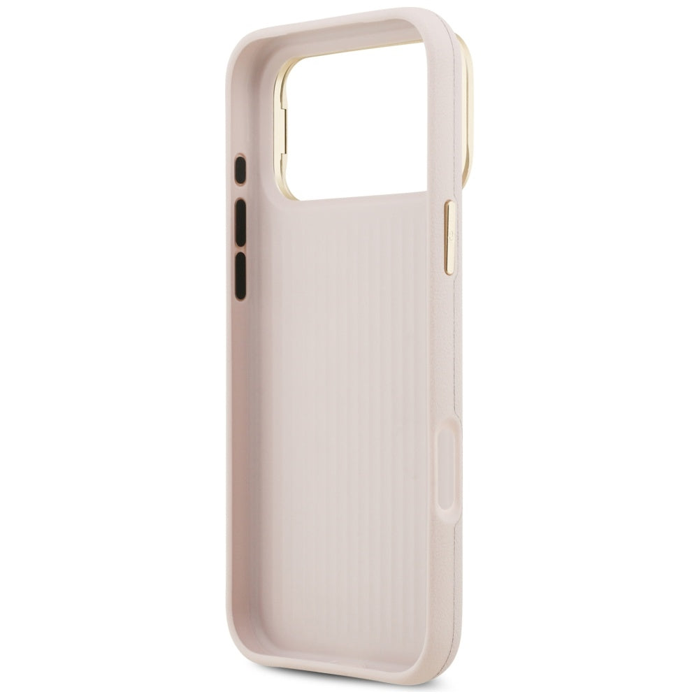 Futrola za Apple iPhone 17 Pro, Guess, Grained Big 4G Stand Camera, Roze