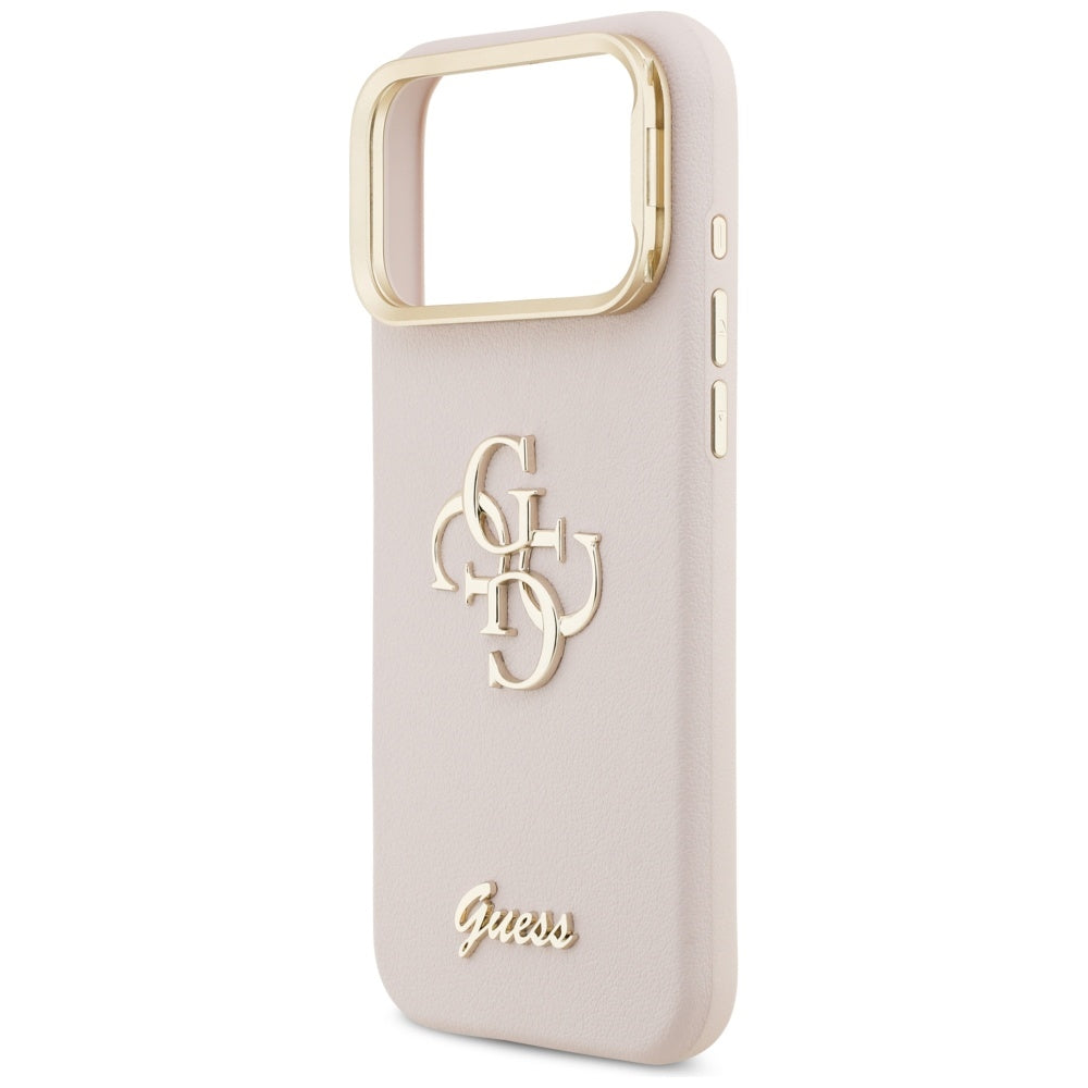 Futrola za Apple iPhone 17 Pro, Guess, Grained Big 4G Stand Camera, Roze