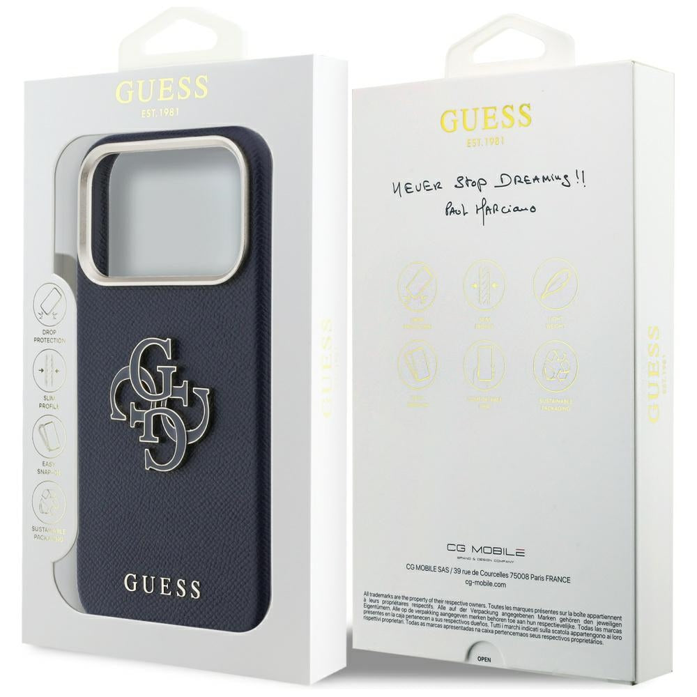 Futrola za Apple iPhone 17 Pro, Guess, Resin Logo, Plava
