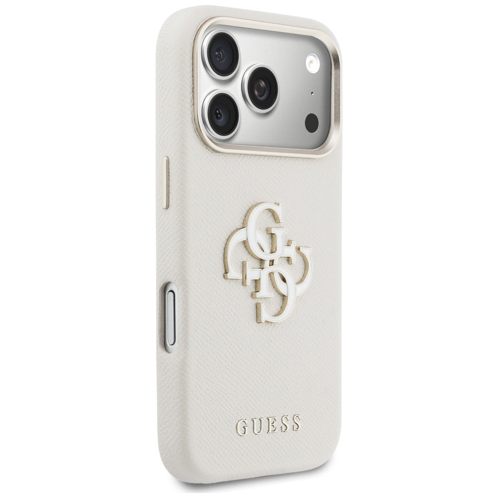 Futrola za Apple iPhone 17 Pro, Guess, Resin Logo, Bež