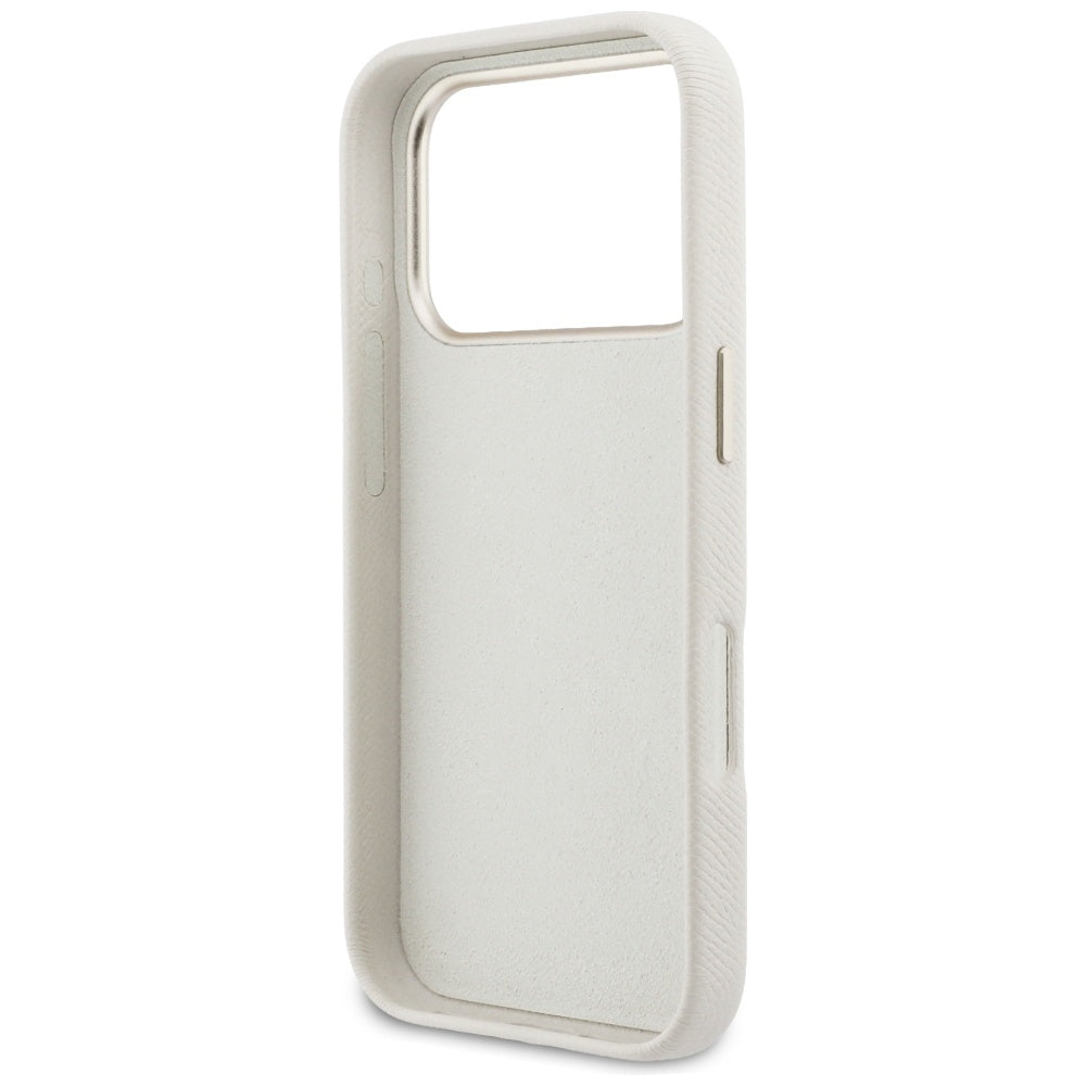 Futrola za Apple iPhone 17 Pro, Guess, Resin Logo, Bež