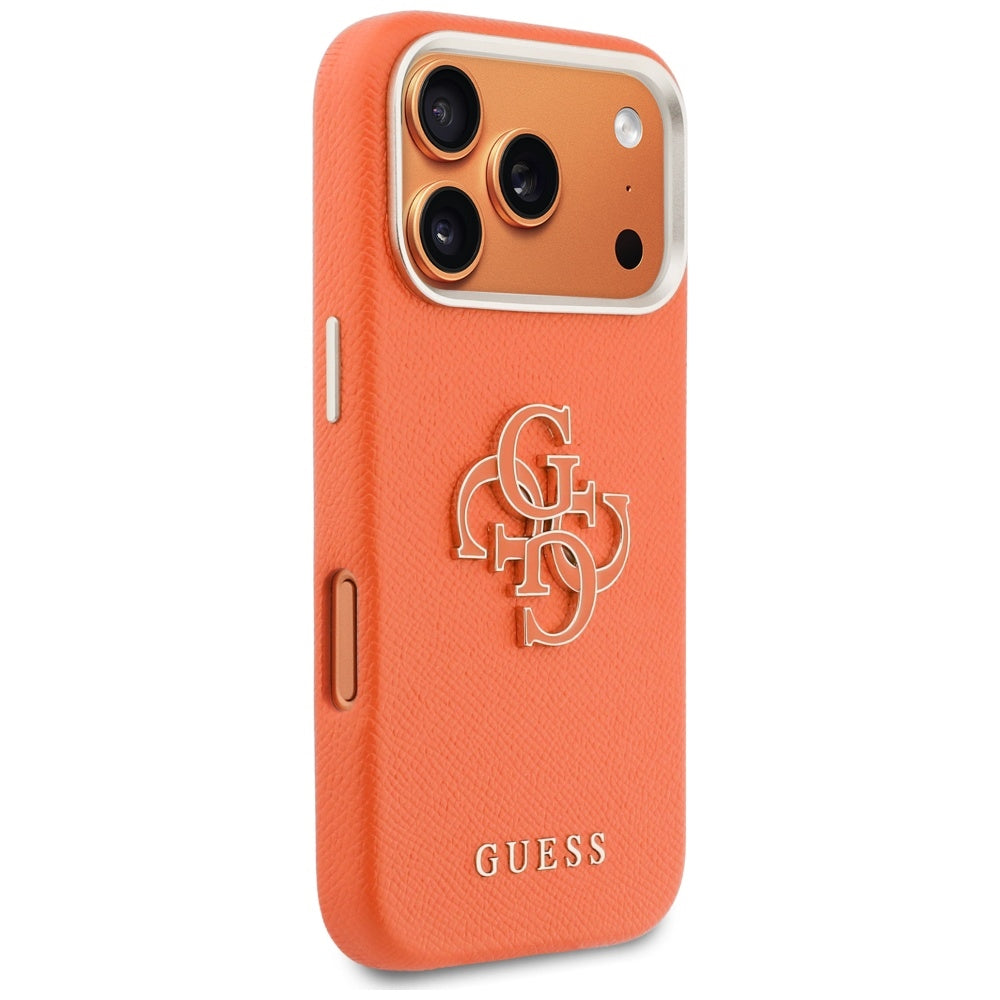 Futrola za Apple iPhone 17 Pro, Guess, Resin Logo, Narandžasta