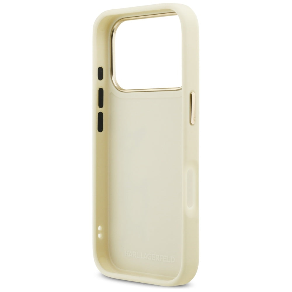 Futrola za Apple iPhone 17 Pro, Karl Lagerfeld, Script Logo, Bež