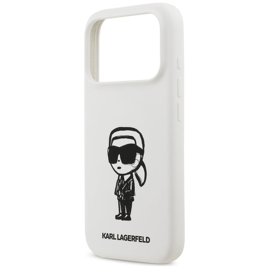 Futrola za Apple iPhone 17 Pro, Karl Lagerfeld, Sketch and Logo Karl, Bela