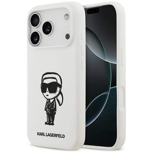 Futrola za Apple iPhone 17 Pro, Karl Lagerfeld, Sketch and Logo Karl, Bela