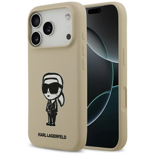 Futrola za Apple iPhone 17 Pro, Karl Lagerfeld, Sketch and Logo Karl, Braon