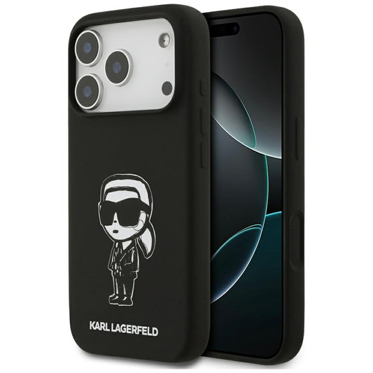 Futrola za Apple iPhone 17 Pro, Karl Lagerfeld, Sketch and Logo Karl, Crna