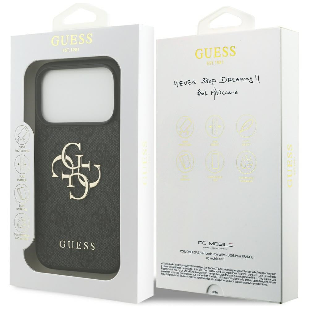 Futrola za Apple iPhone 17 Pro Max, Guess, 4G Big Logo, Crna