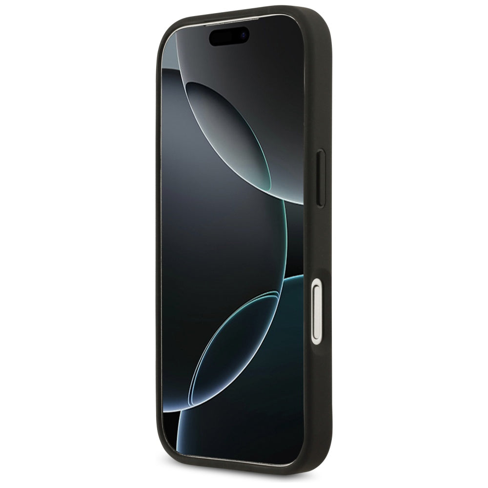Futrola za Apple iPhone 17 Pro Max, Guess, 4G Grained Roses Big Logo, Crna