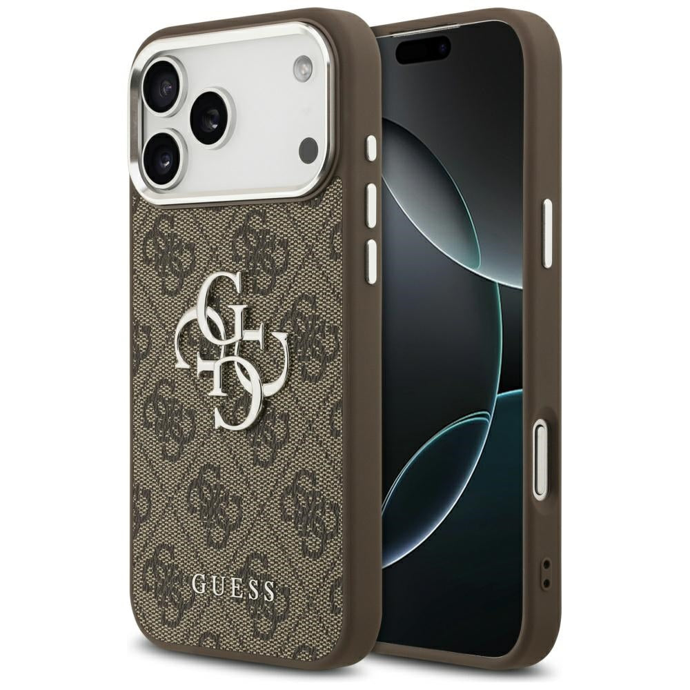 Futrola za Apple iPhone 17 Pro Max, Guess, Big 4G Logo Classic, Braon Srebrna