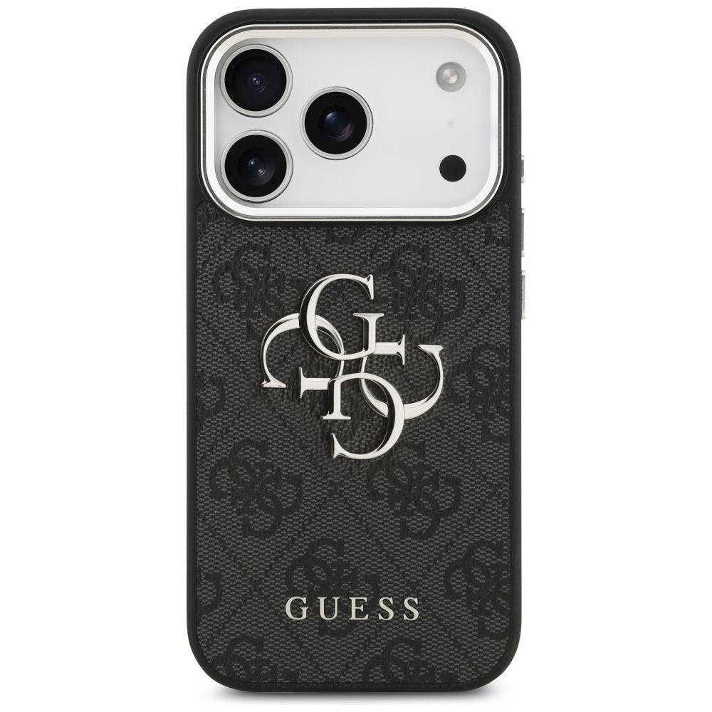 Futrola za Apple iPhone 17 Pro Max, Guess, Big 4G Logo Classic, Crno Srebrna