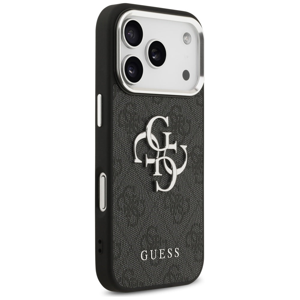 Futrola za Apple iPhone 17 Pro Max, Guess, Big 4G Logo Classic, Crno Srebrna