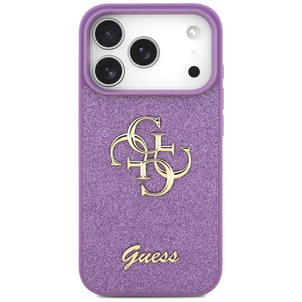 Futrola za Apple iPhone 17 Pro Max, Guess, Fixed Glitter Big 4G, Ljubičasta