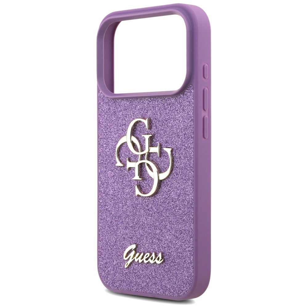 Futrola za Apple iPhone 17 Pro Max, Guess, Fixed Glitter Big 4G, Ljubičasta