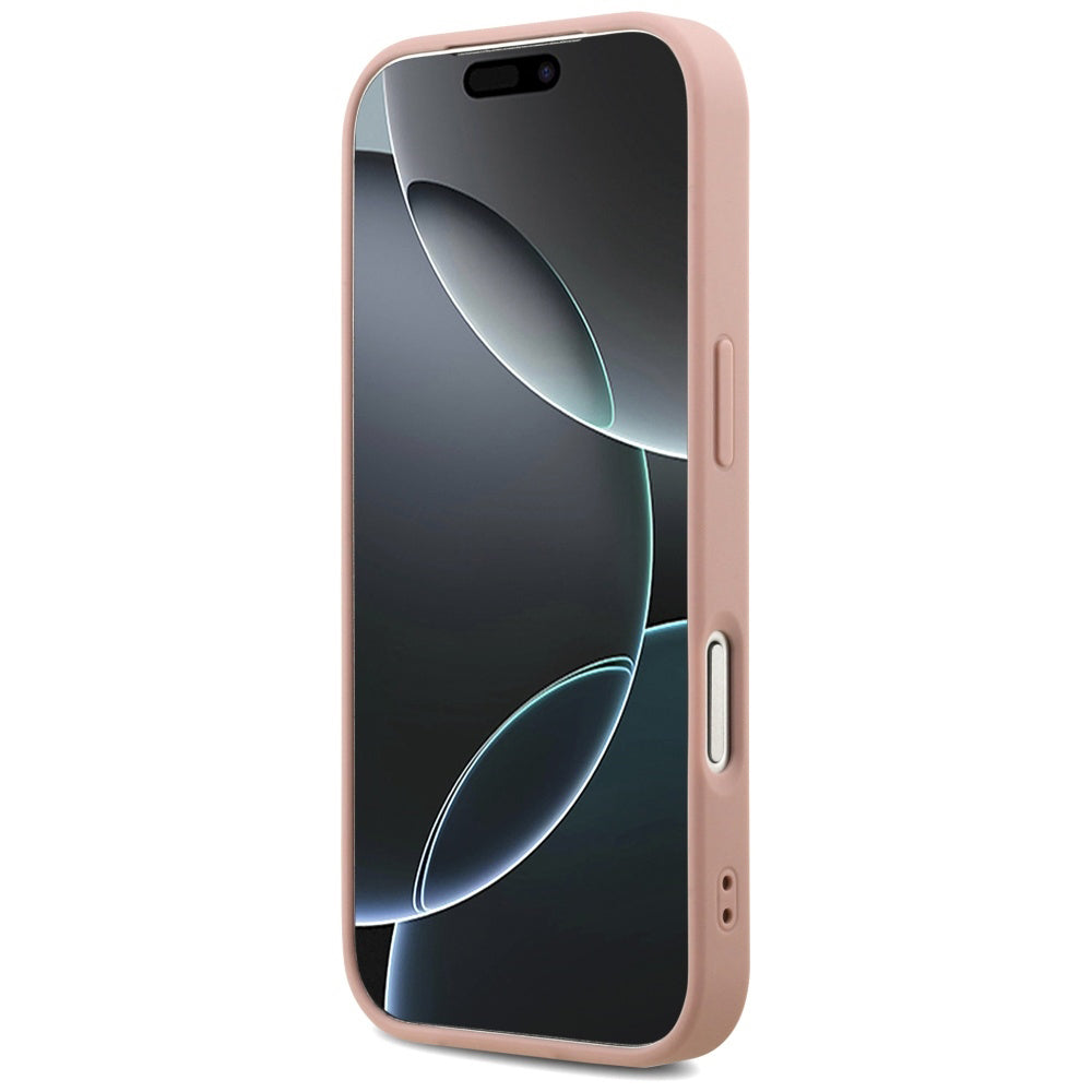 Futrola za Apple iPhone 17 Pro Max, Guess, Fixed Glitter Big 4G, Roze