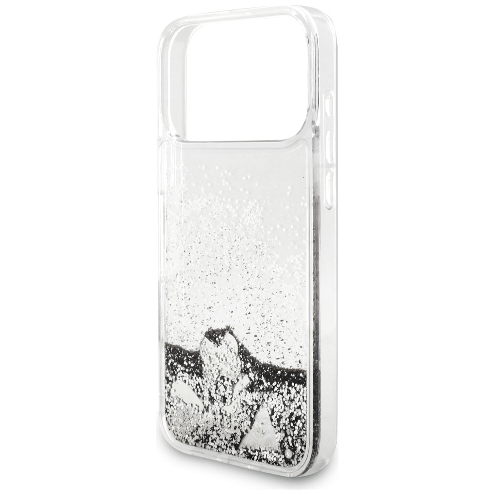 Futrola za Apple iPhone 17 Pro Max, Guess, Liquid Glitter Charms, Srebrna