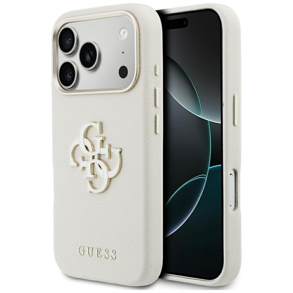 Futrola za Apple iPhone 17 Pro Max, Guess, Resin Logo, Bež