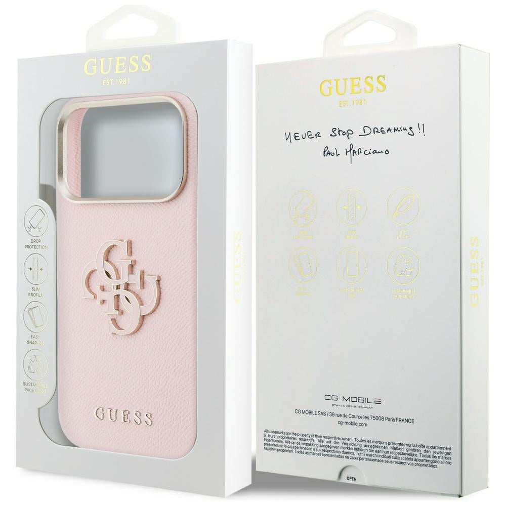 Futrola za Apple iPhone 17 Pro, Guess, Resin Logo, Roze