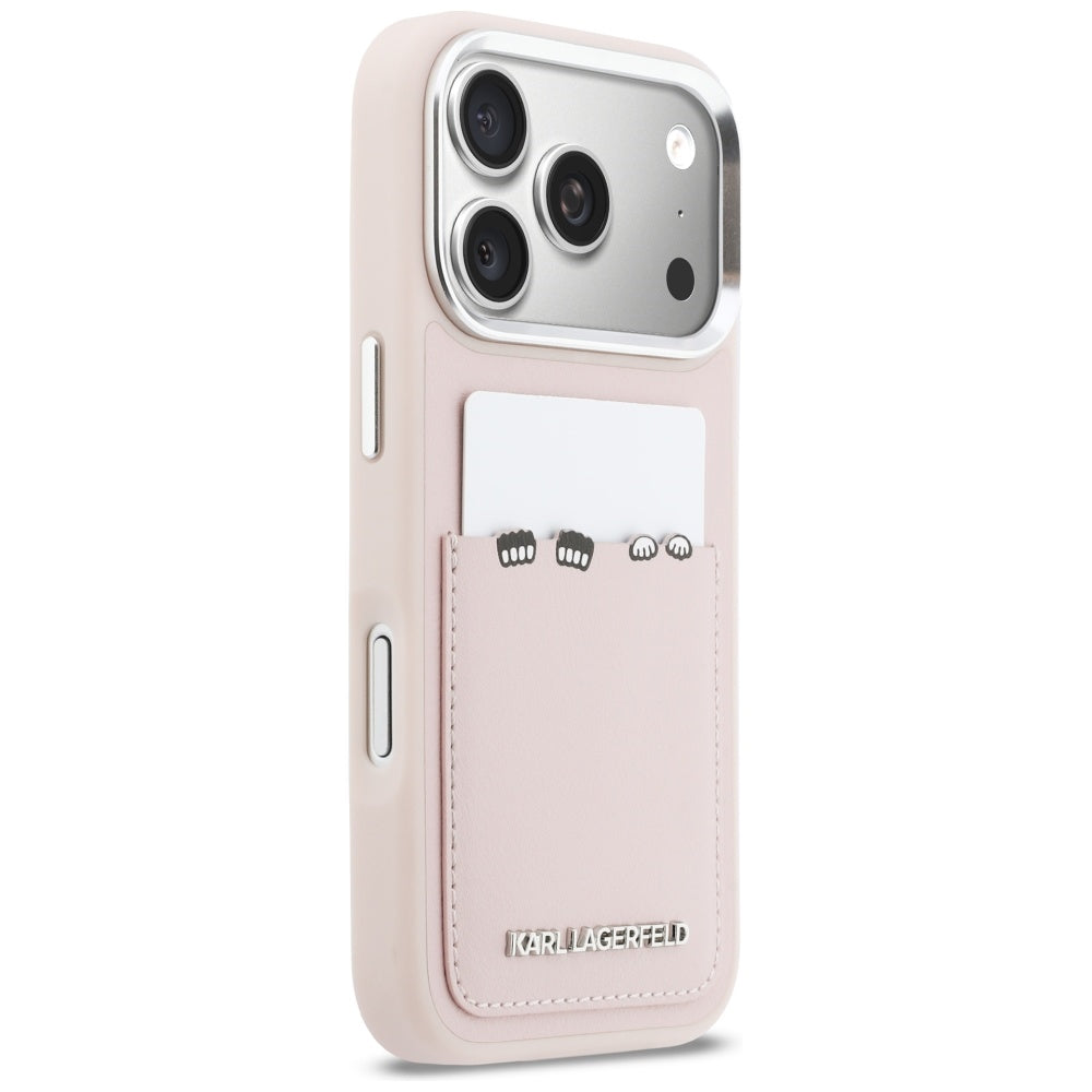 Futrola za Apple iPhone 17 Pro Max, Karl Lagerfeld, Karl & Choupette Print with Pocket, Roze