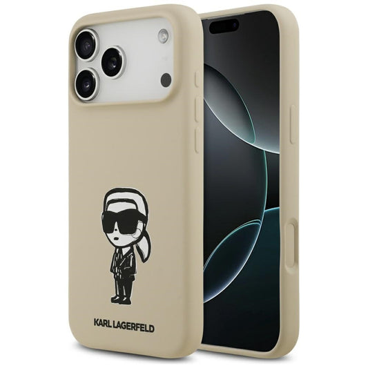 Futrola za Apple iPhone 17 Pro Max, Karl Lagerfeld, Sketch and Logo Karl, Braon