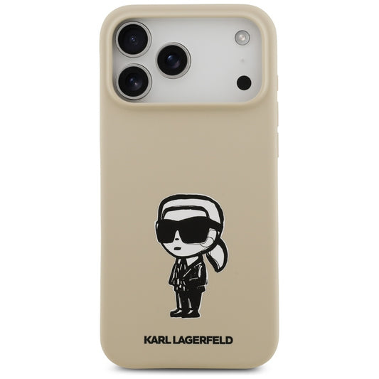 Futrola za Apple iPhone 17 Pro Max, Karl Lagerfeld, Sketch and Logo Karl, Braon