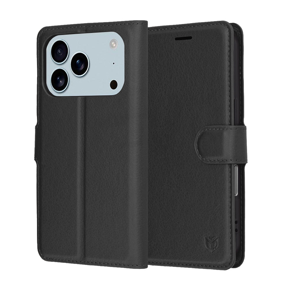 Futrola za Apple iPhone 17 Pro Max, Techsuit, Leather Folio, Crna