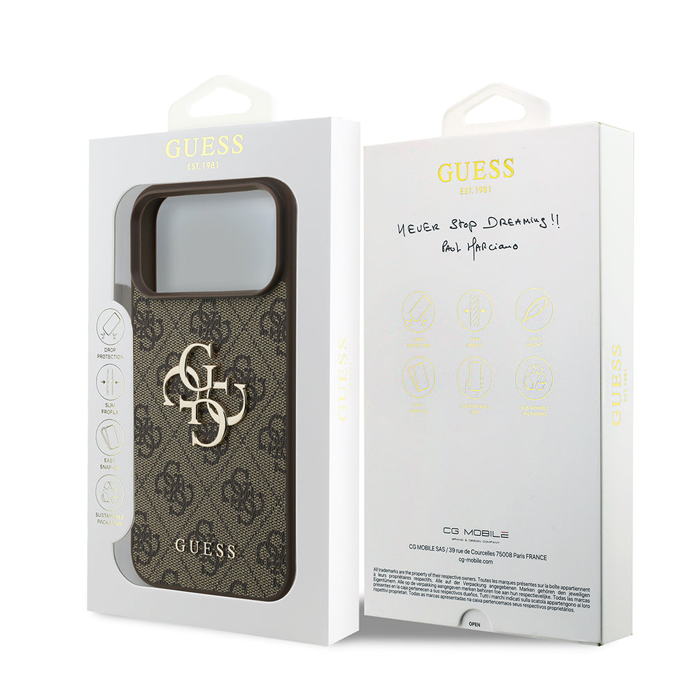 Futrola za Apple iPhone 18 Pro / 17 Pro, Guess, 4G Big Logo, Braon