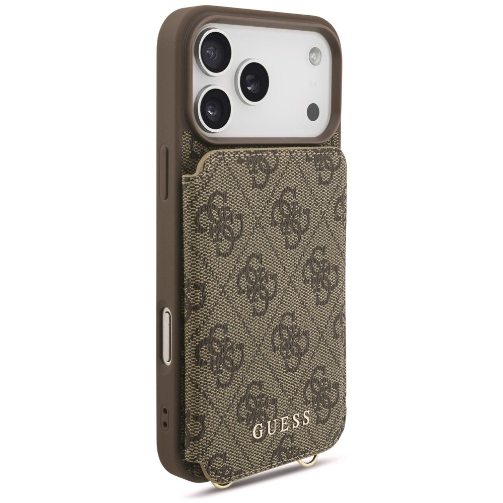 Futrola za Apple iPhone 18 Pro / 17 Pro, Guess, 4G Crossbody Cardslot, braon
