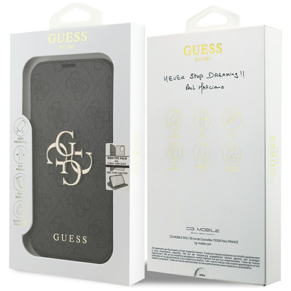 Futrola za Apple iPhone 18 Pro / 17 Pro, Guess, 4G Metal Logo, Crna