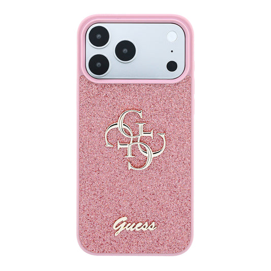 Futrola za Apple iPhone 18 Pro / 17 Pro, Guess, Fixed Glitter Big 4G, Roze