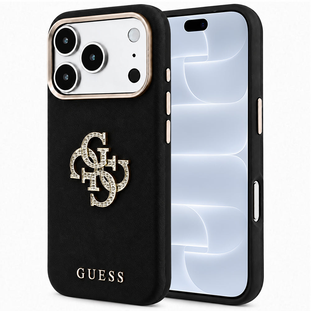 Futrola za Apple iPhone 18 Pro / 17 Pro, Guess, Smooth Big Strass Logo, Crna
