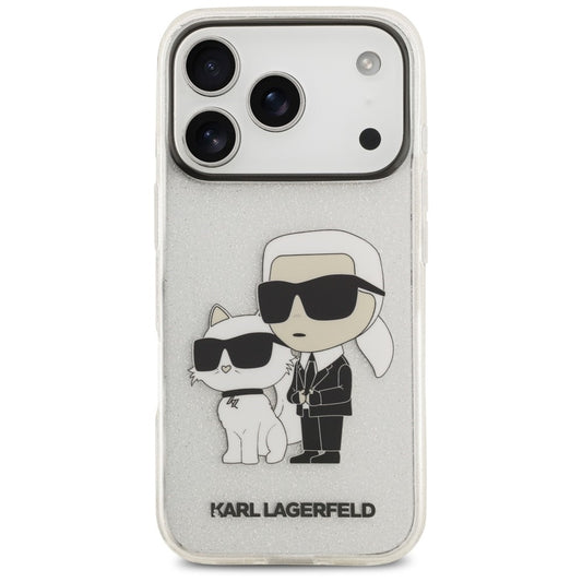Maska za Apple iPhone 18 Pro / 17 Pro, Karl Lagerfeld, IML Glitter Karl and Choupette NFT, providna