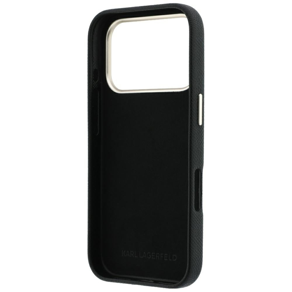 Futrola za Apple iPhone 18 Pro / 17 Pro, Karl Lagerfeld, Smooth Big Resin Signature Logo, Crna
