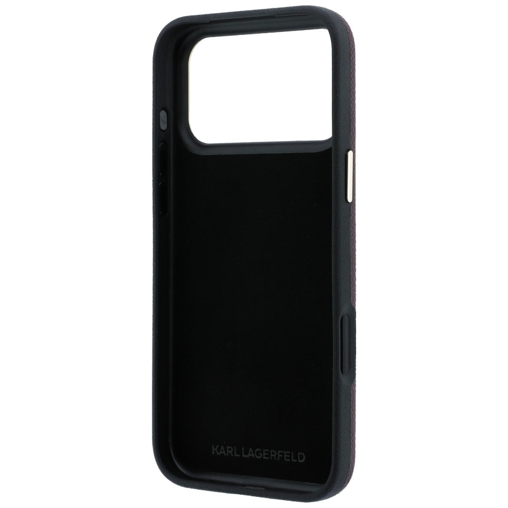 Futrola za Apple iPhone 18 Pro / 17 Pro, Karl Lagerfeld, Smooth Big Resin Signature Logo, Bordo
