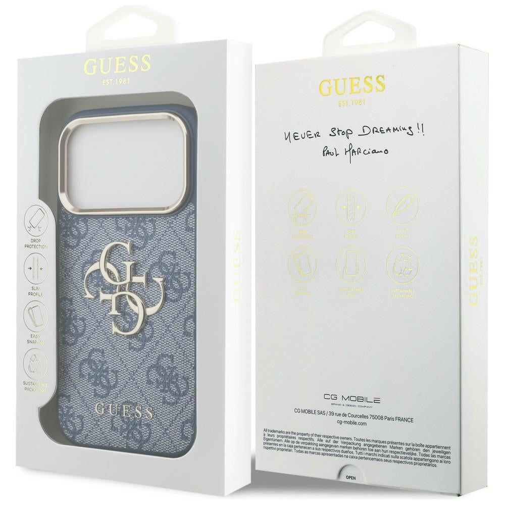 Futrola za Apple iPhone 18 Pro Max / 17 Pro Max, Guess, 4G Big Classic Logo, Plava