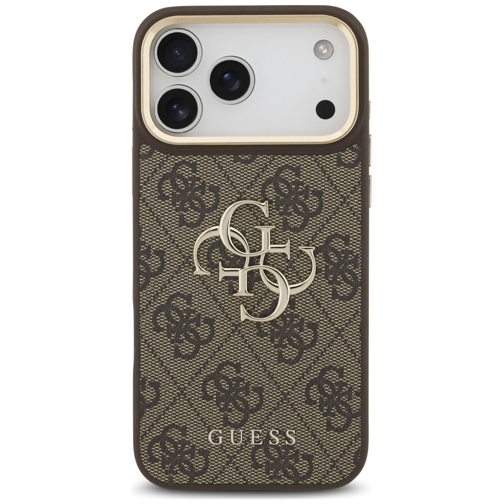 Futrola za Apple iPhone 18 Pro Max / 17 Pro Max, Guess, Big 4G Classic Logo & Big Strap Metal Buttons, braon