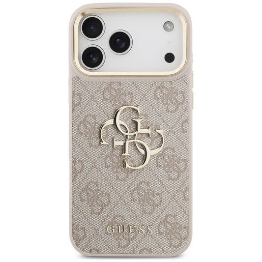 Maska za Apple iPhone 18 Pro Max / 17 Pro Max, Guess, Big 4G Classic Logo & Big Strap Metal Buttons, roze