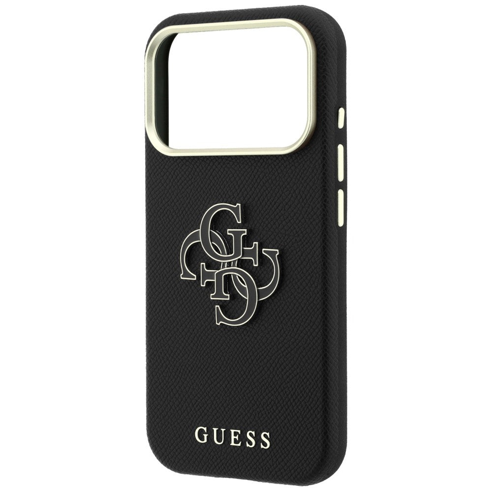 Futrola za Apple iPhone 18 Pro Max / 17 Pro Max, Guess, Grained Big Resin Logo, Crna