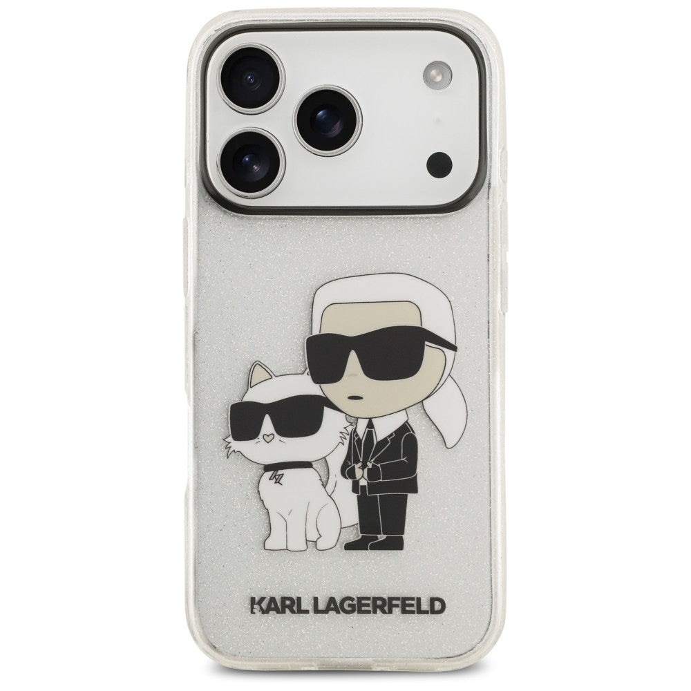 Maska za Apple iPhone 18 Pro Max / 17 Pro Max, Karl Lagerfeld, IML Glitter Karl and Choupette NFT, providna